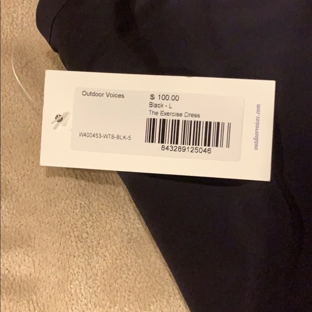 Outdoor Voices The Exercise Dress in Black, Size Large, new with tags!! - Picture 5 of 7